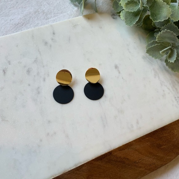 The Issa - Double Coin Drop Earrings - Picture 5 of 6